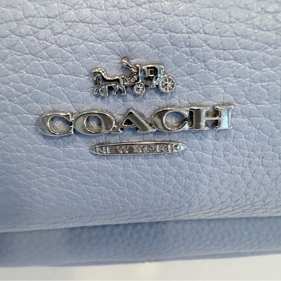 Coach Charlie Women’s Blue Backpack Medium Pebble Leather Adjustable Straps NEW main image 7